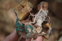 Natural Rare Ball Malachite On Drusy Quartz & Dolomite Specimens x 2 From Kambove, Congo - Toprock Gemstones and Minerals 