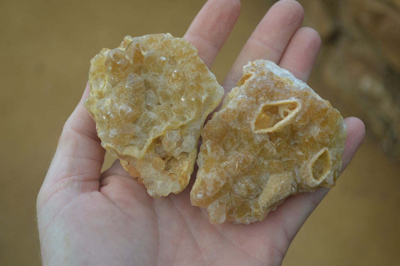 Natural Limonite Quartz Clusters x 12 From Solwezi, Zambia - Toprock Gemstones and Minerals 