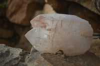 Natural Clear Rainbow Veil Quartz Crystals x 3 From Mpika, Zambia - Toprock Gemstones and Minerals 