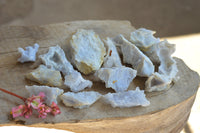 Natural Etched Blue Chalcedony Agate Specimens  x 22 From Malawi - TopRock