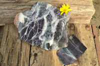 Polished Semi Translucent Watermelon Fluorite Slices  x 2 From Uis, Namibia - TopRock