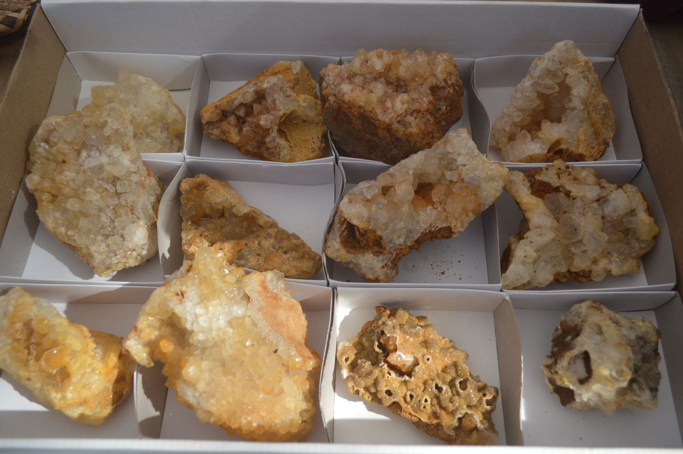 Natural Limonite Quartz Clusters x 12 From Solwezi, Zambia - Toprock Gemstones and Minerals 