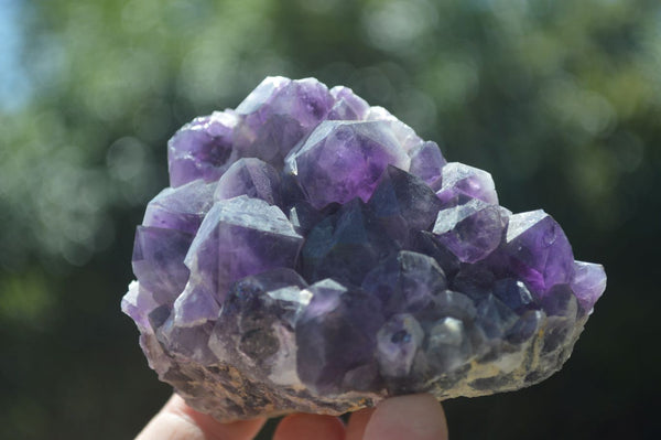 Natural Dark Purple Amethyst Clusters  x 3 From Mapatizya, Zambia - TopRock