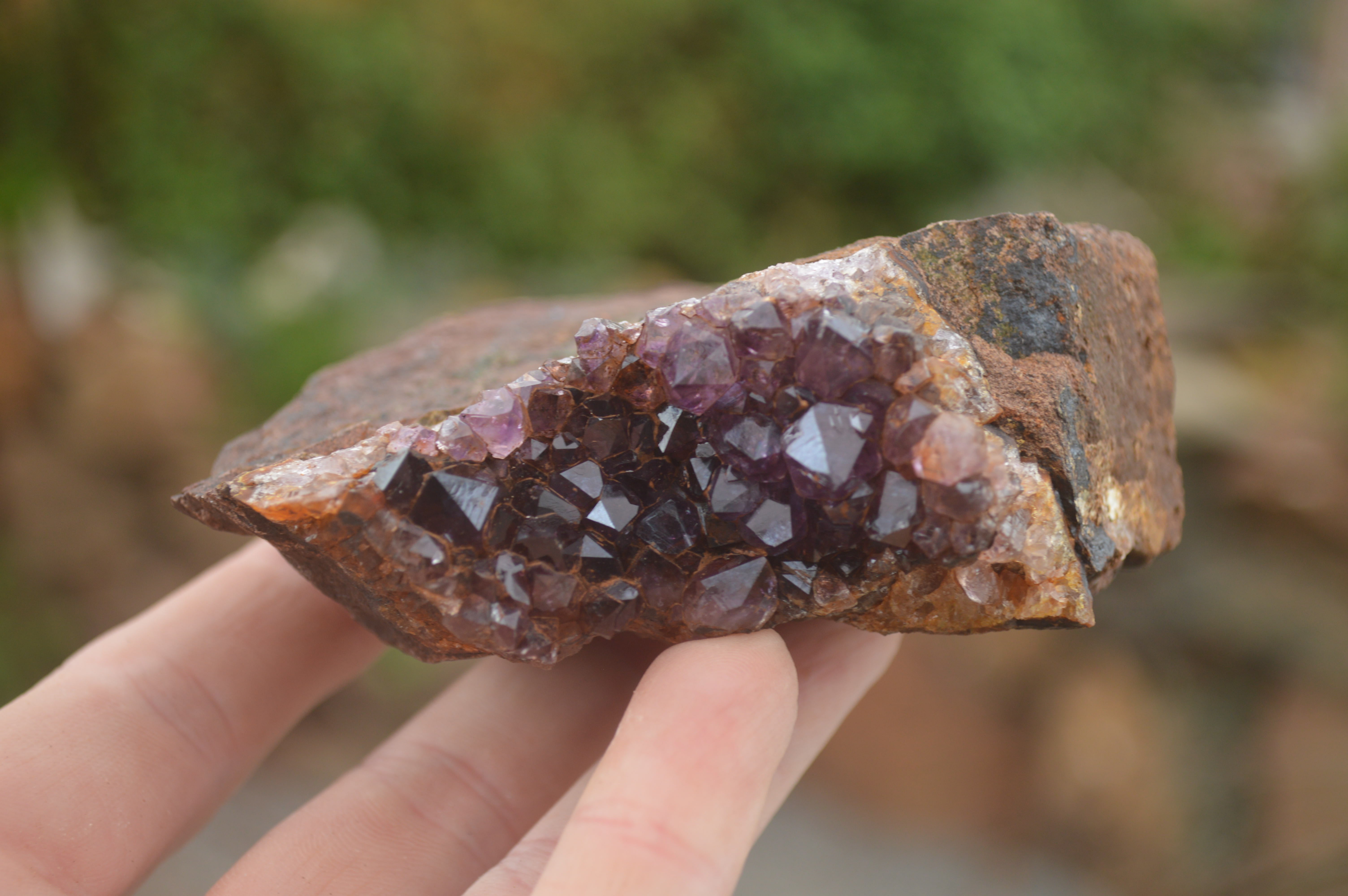 Natural Amethyst & Crystal Centered Geodes x 12 From Zululand, South A ...
