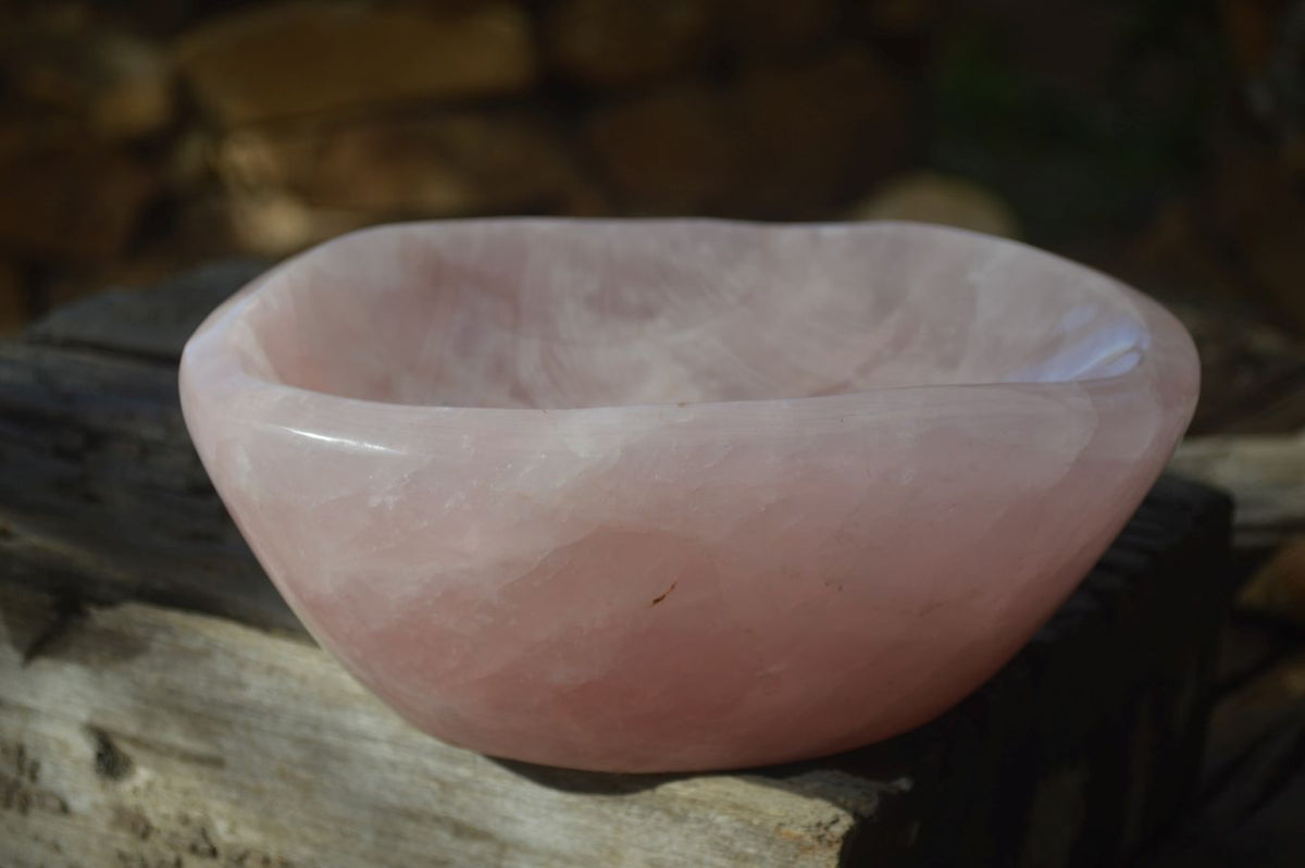 Polished Pink Rose Quartz Bowl x 1 From Ambatondrazaka, Madagascar - Toprock Gemstones and Minerals 