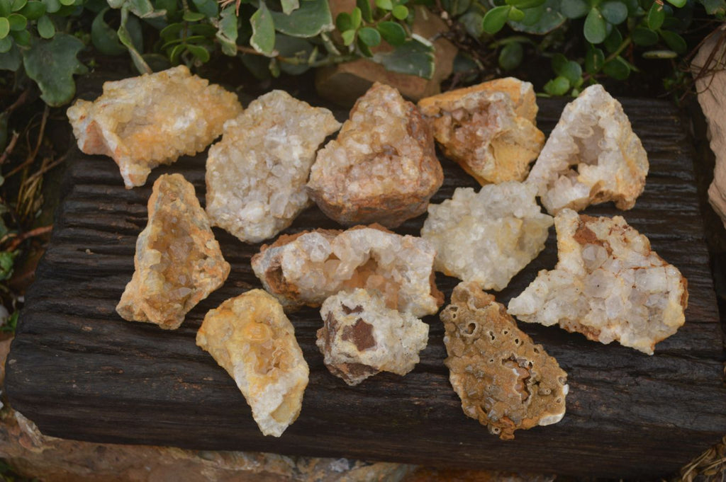 Natural Limonite Quartz Clusters x 12 From Solwezi, Zambia - Toprock Gemstones and Minerals 