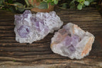 Natural Jacaranda Amethyst Clusters x 2 From Zambia - Toprock Gemstones and Minerals 