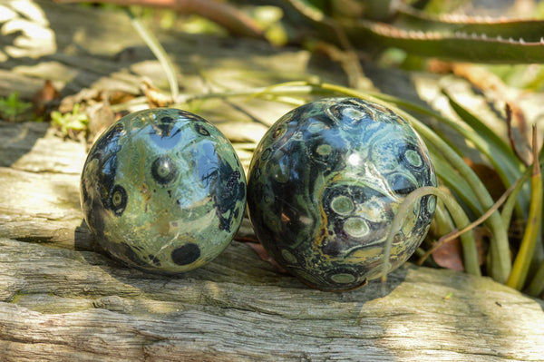 Polished Stromatolite / Kambamba Jasper Spheres  x 4 From Katsepy, Madagascar - TopRock