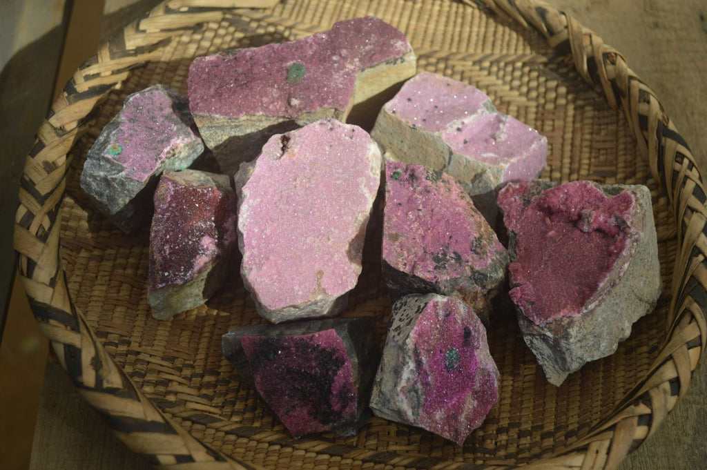 Natural Pink Salrose Cobaltion Dolomite Specimens  x 9 From Kakanda, Congo - Toprock Gemstones and Minerals 