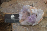 Natural Jacaranda Amethyst Clusters x 2 From Zambia - Toprock Gemstones and Minerals 