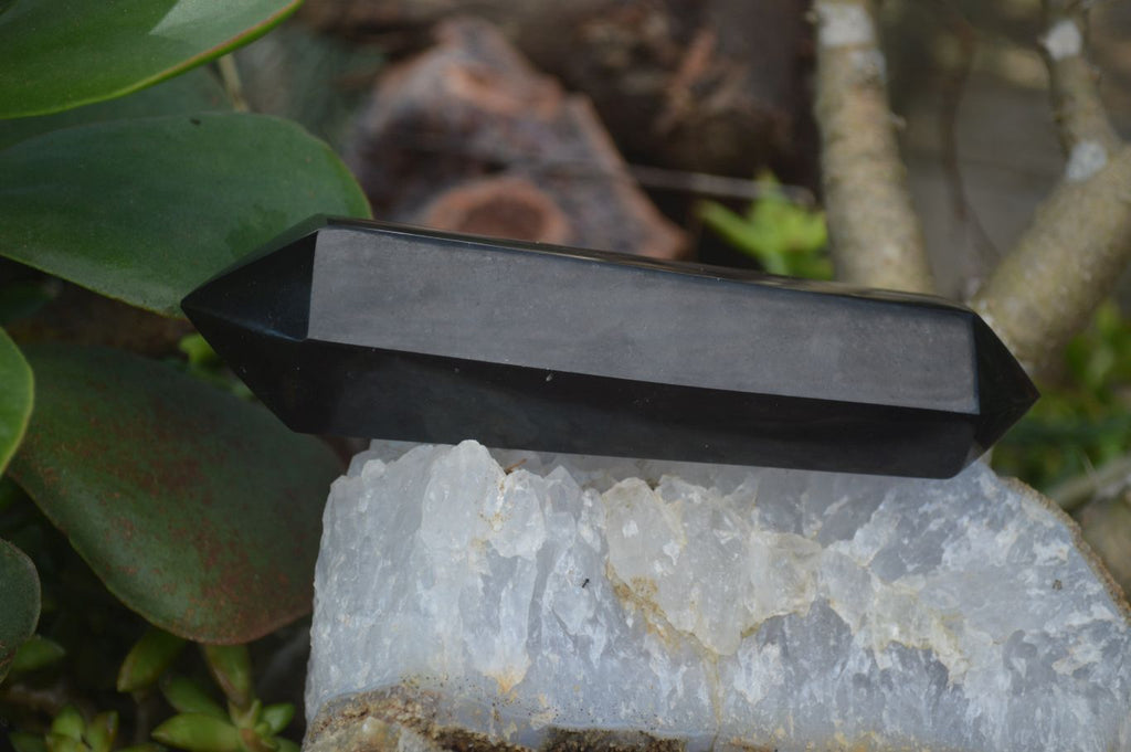 Polished Double Terminated Black Basalt Points  x 3 From Antsirabe, Madagascar - Toprock Gemstones and Minerals 