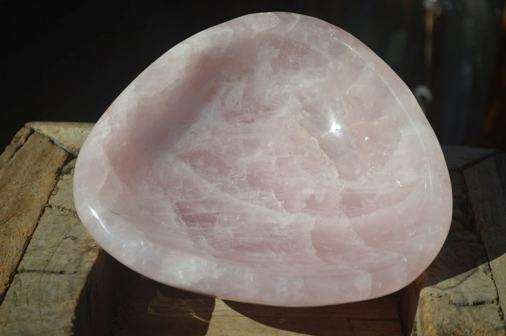 Polished Pink Rose Quartz Bowl x 1 From Ambatondrazaka, Madagascar - Toprock Gemstones and Minerals 