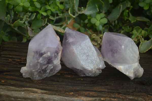 Natural Large Single Jacaranda Amethyst Crystals  x 3 From Mumbwa, Zambia