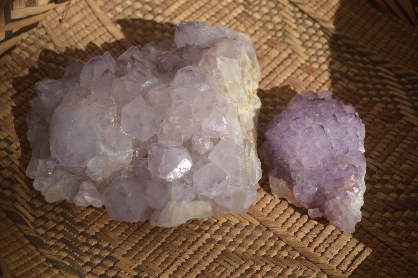Natural Spirit Amethyst Quartz Clusters x 2 From Boekenhouthoek, South Africa - Toprock Gemstones and Minerals 