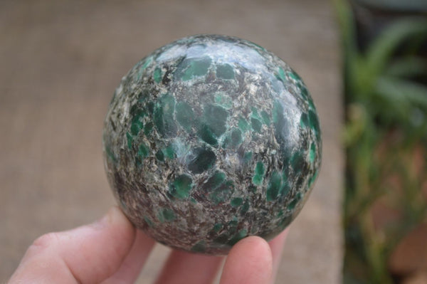 Polished Emerald In Matrix Spheres  x 3 From Sandawana, Zimbabwe - Toprock Gemstones and Minerals 