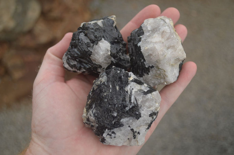 Black tourmaline in matrix hotsell