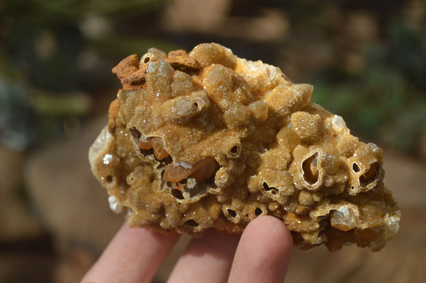 Natural Limonite Quartz Clusters x 12 From Solwezi, Zambia - Toprock Gemstones and Minerals 