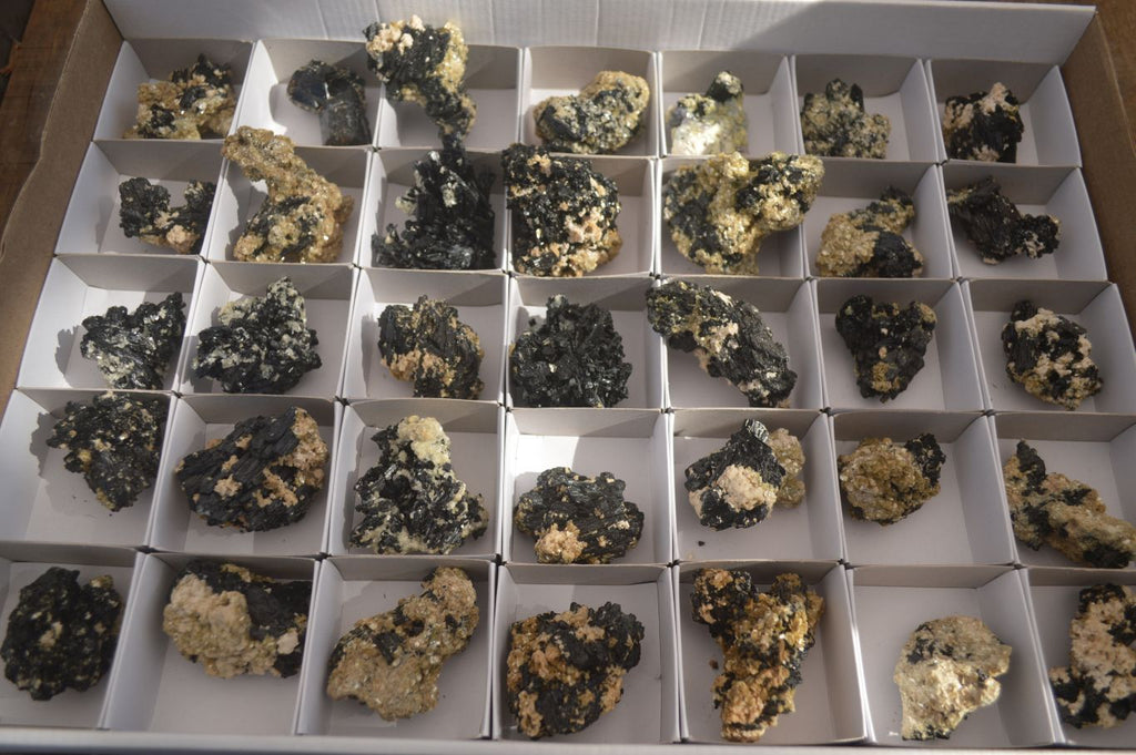 Natural Schorl Black Tourmaline Specimens x 35 From Erongo, Namibia - Toprock Gemstones and Minerals 