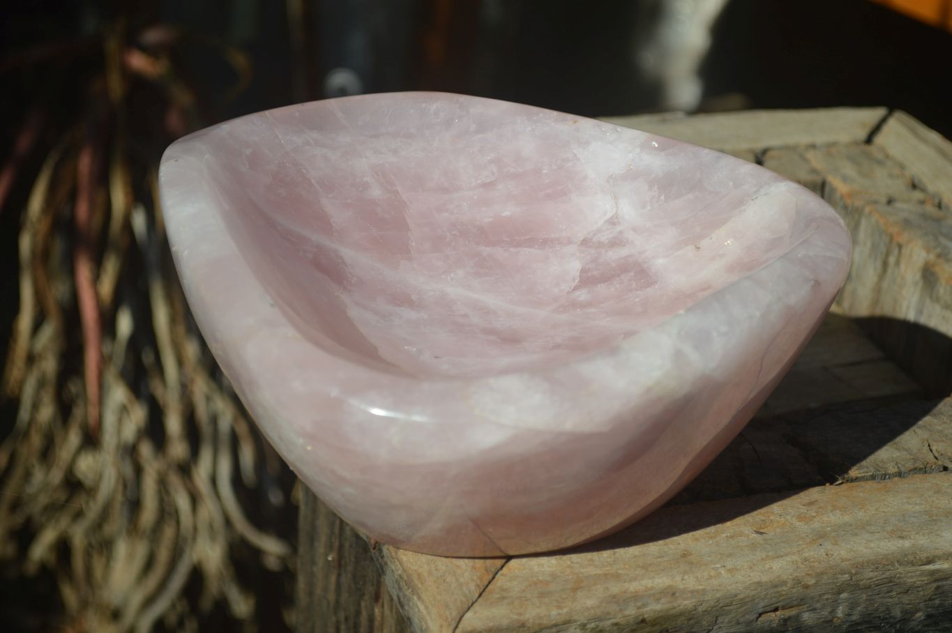 Polished Pink Rose Quartz Bowl x 1 From Ambatondrazaka, Madagascar - Toprock Gemstones and Minerals 