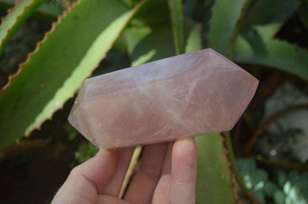 Polished Double Terminated Rose Quartz Points x 3 From Ambatondrazaka, Madagascar - Toprock Gemstones and Minerals 