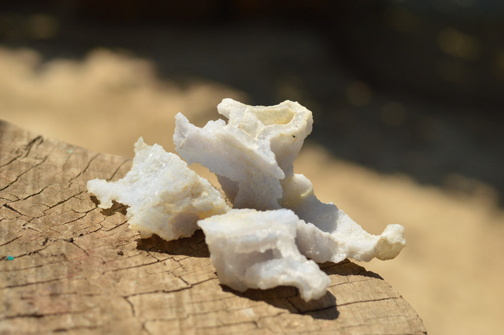 Natural Etched Blue Chalcedony Agate Specimens  x 22 From Malawi - TopRock