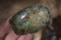 Polished Green Chrysoprase Standing Free Forms  x 6 From Madagascar - Toprock Gemstones and Minerals 