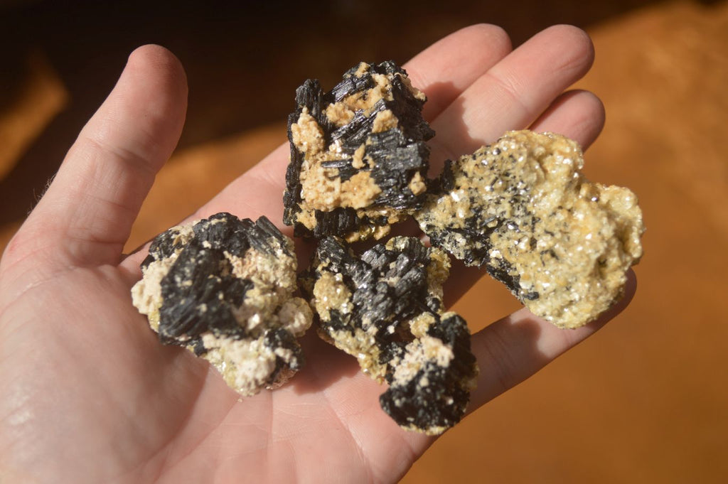 Natural Schorl Black Tourmaline Specimens x 35 From Erongo, Namibia - Toprock Gemstones and Minerals 