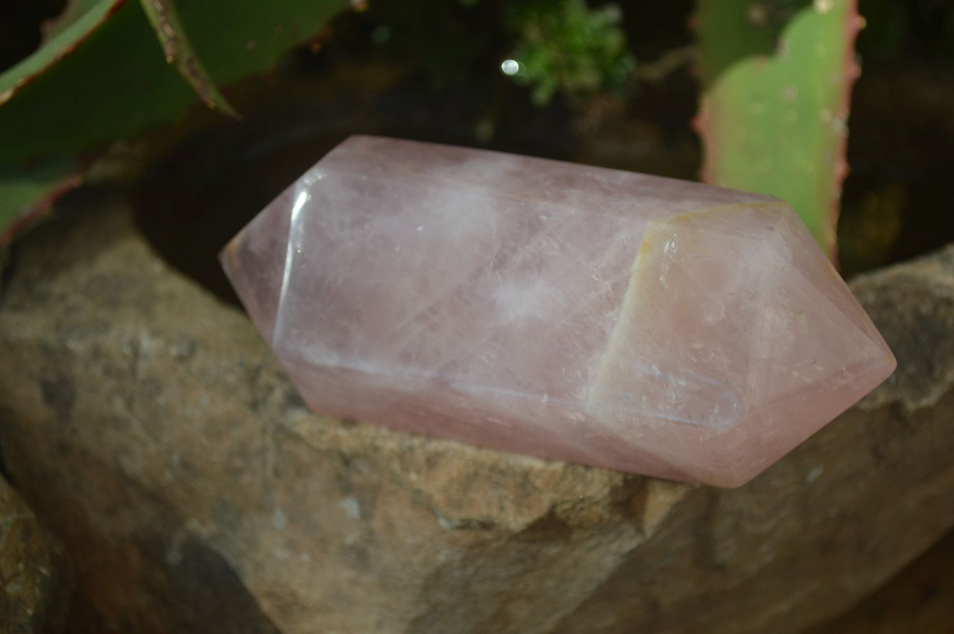 Polished Double Terminated Rose Quartz Points x 3 From Ambatondrazaka, Madagascar - Toprock Gemstones and Minerals 