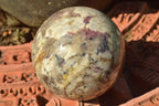 Polished Pink Rubellite Tourmaline Spheres (2 Sml, 2 Med) x 4 From Ambatondrazaka, Madagascar - TopRock