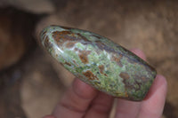 Polished Green Chrysoprase Standing Free Forms  x 6 From Madagascar - Toprock Gemstones and Minerals 