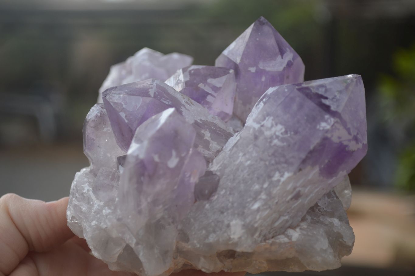 Natural Jacaranda Amethyst Clusters x 2 From Zambia - Toprock Gemstones and Minerals 