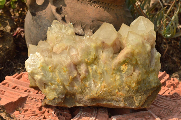 Natural Smokey White Phantom Quartz Cluster x 1 From Luena, Congo - TopRock