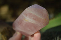 Polished Double Terminated Rose Quartz Points x 3 From Ambatondrazaka, Madagascar - Toprock Gemstones and Minerals 