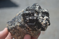 Natural Schorl Black Tourmaline Specimens  x 2 From Erongo Mountains, Namibia - TopRock