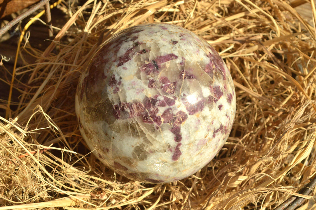 Polished Pink Rubellite Tourmaline Spheres (2 Sml, 2 Med) x 4 From Ambatondrazaka, Madagascar - TopRock