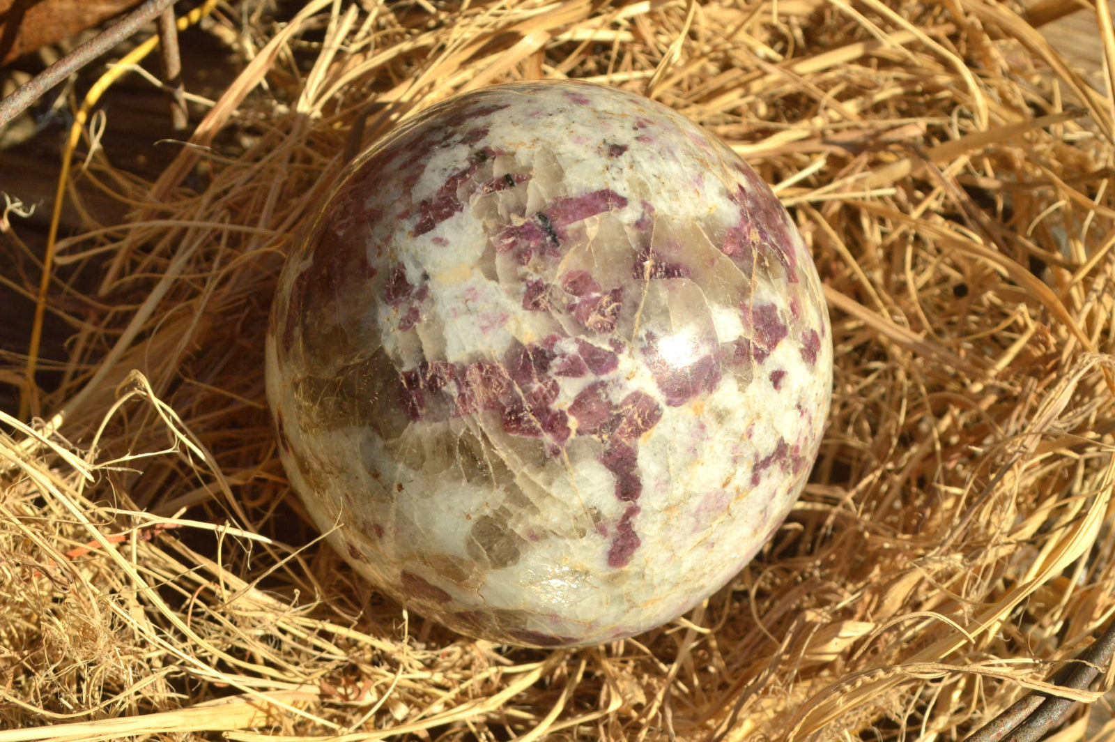 Polished Pink Rubellite Tourmaline Spheres (2 Sml, 2 Med) x 4 From Ambatondrazaka, Madagascar - TopRock