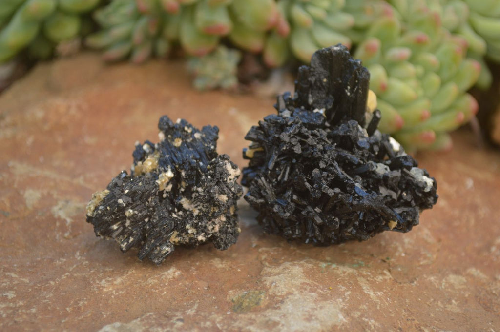 Natural Schorl Black Tourmaline Specimens x 35 From Erongo, Namibia - Toprock Gemstones and Minerals 