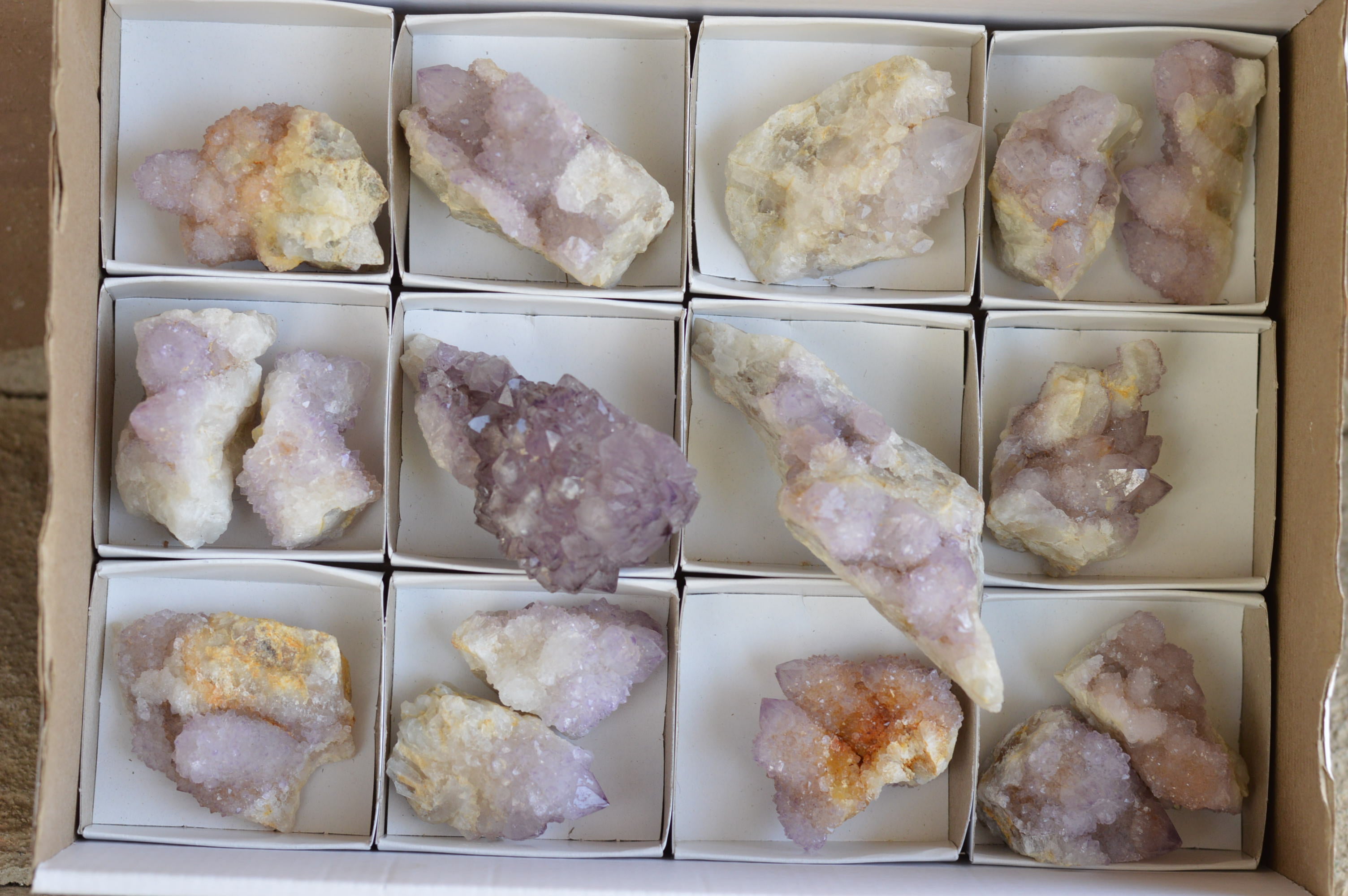 Polished Gorgeous Mixed Selection Of Lilac Spirit Quartz Clusters  x 16 From Boekenhouthoek, South Africa - TopRock