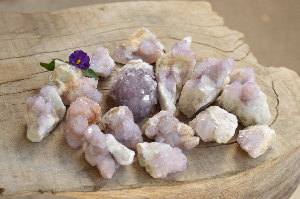 Polished Gorgeous Mixed Selection Of Lilac Spirit Quartz Clusters  x 16 From Boekenhouthoek, South Africa - TopRock