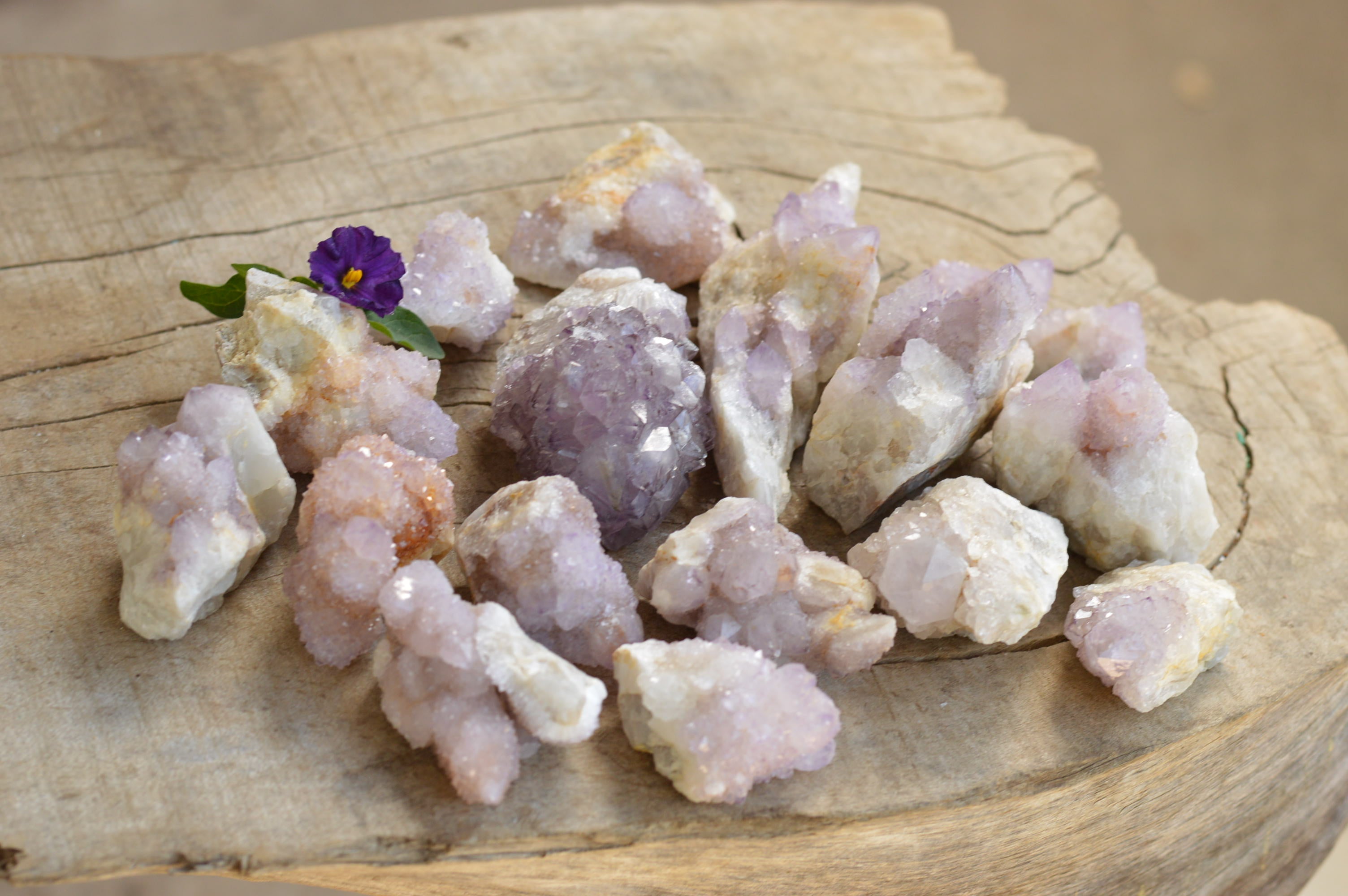Polished Gorgeous Mixed Selection Of Lilac Spirit Quartz Clusters  x 16 From Boekenhouthoek, South Africa - TopRock