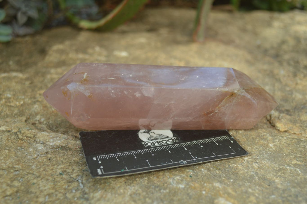 Polished Double Terminated Rose Quartz Points x 3 From Ambatondrazaka, Madagascar - Toprock Gemstones and Minerals 