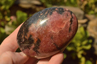 Polished Beautiful Rich Pink & Black Rhodonite Standing Free Forms  x 6 From Madagascar - TopRock