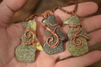 Polished  Copper Wire Wrapped Leopard Stone Eagle Pendants  x 6 From Zimbabwe - Toprock Gemstones and Minerals 