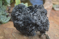 Natural Schorl Black Tourmaline Specimens  x 2 From Erongo Mountains, Namibia - TopRock