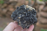 Natural Schorl Black Tourmaline Specimens x 2 From Erongo Mountains, Namibia - TopRock