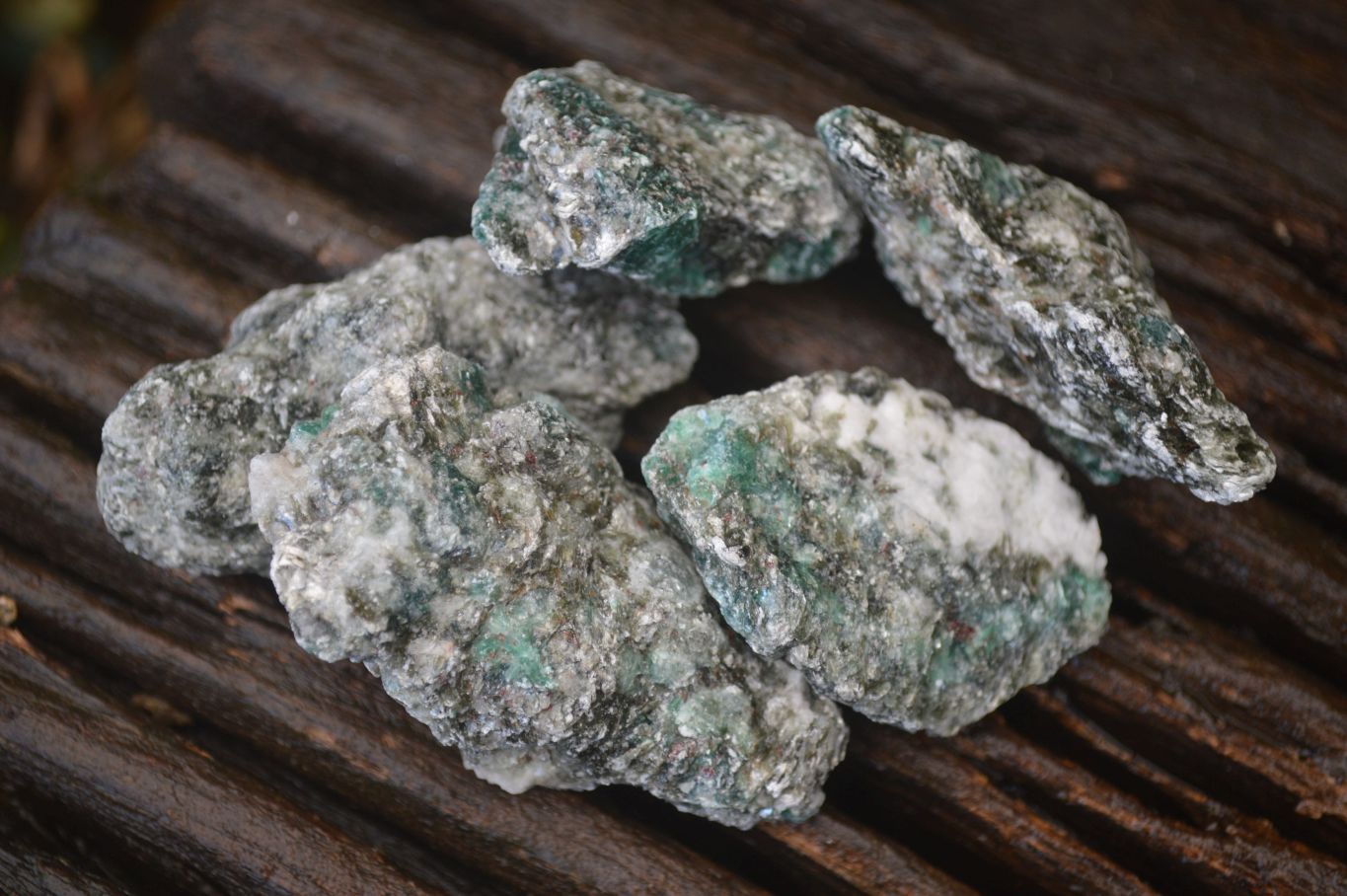 Natural Rare Emerald Mica In Matrix Cobbed Specimens x Lot From Mutoko, Zimbabwe - Toprock Gemstones and Minerals 