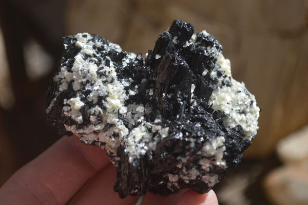 Natural Schorl Black Tourmaline Specimens  x 6 From Erongo, Namibia - Toprock Gemstones and Minerals 