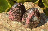 Polished Beautiful Rich Pink & Black Rhodonite Standing Free Forms  x 6 From Madagascar - TopRock