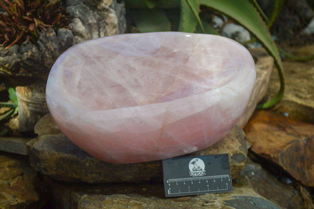 Polished Pink Rose Quartz Bowl x 1 From Ambatondrazaka, Madagascar - Toprock Gemstones and Minerals 