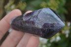 Polished Deep Purple Chevron Amethyst Points x 6 From Zambia - Toprock Gemstones and Minerals 